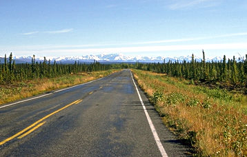 Section of the Richardson Highway just south of Paxson