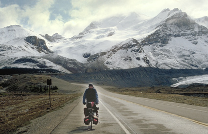 cycling in the snow